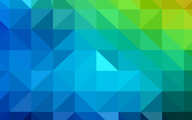 Fototapeta na wymiar Light Blue, Green vector shining triangular backdrop.