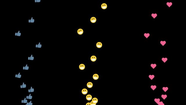Social media emoticon flying,
on a white background with alpha matte
