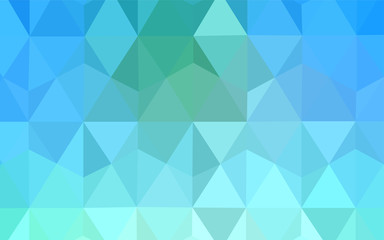 Obraz premium Light Blue, Green vector abstract mosaic backdrop.