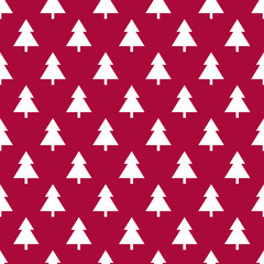 Endless Christmas Pattern with Christmas trees