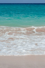 Ocean landscape. blue ocean and sand beach