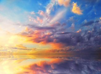 Beautiful summer sunset. Natural composition