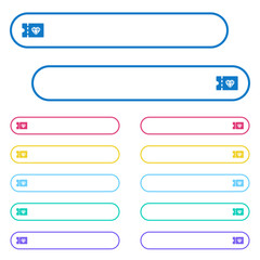 Obraz premium Jewelry store discount coupon icons in rounded color menu buttons