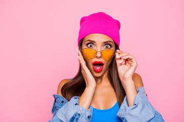 Omg wow! Black friday is here! Close up photo portrait of pretty