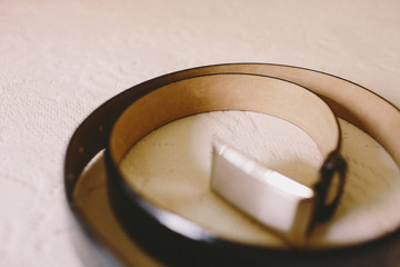 Black elegant business man belt