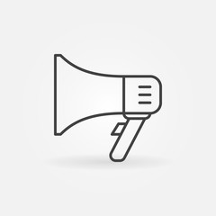 Megaphone vector icon in thin line style