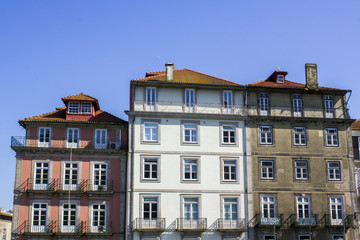 Fototapeta na wymiar Colorful houses facades