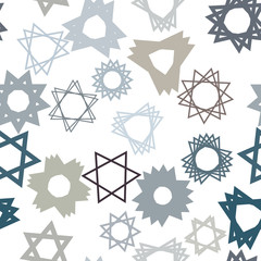 Seamless abstract conceptual geometric star pattern. Texture, repeat, design & messy.