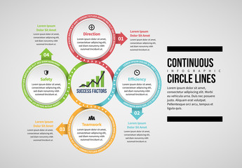 Continuous Circles Infographic Layout