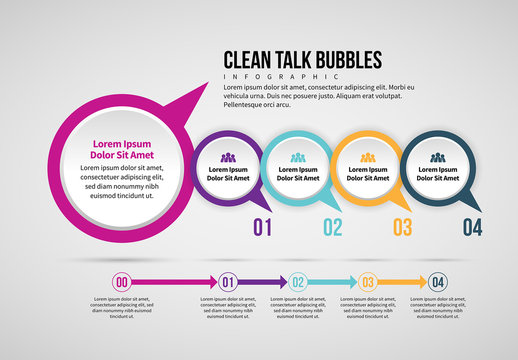 Talk Bubbles Infographic Layout