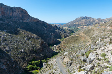 Fototapeta na wymiar Kourtaliotiko gorge on Crete
