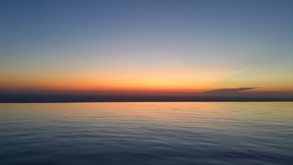 Fototapeta na wymiar Lefkas Infinity Pool Sunset