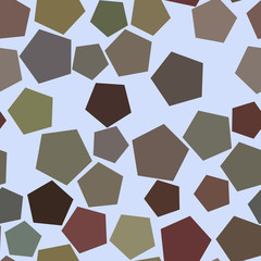 Seamless color abstract pentagon geometric pattern generative art background. Graphic, repeat, cover & details.