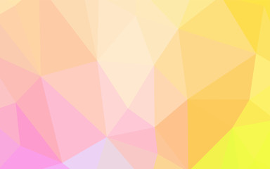 Light Pink, Yellow vector triangle mosaic cover.