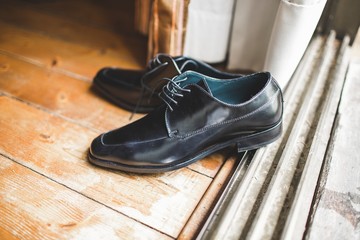 Black elegant business man shoes
