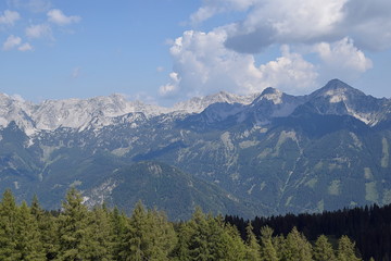 Fototapeta premium Blick von der Hoess bei Hinterstoder in Oberösterreich