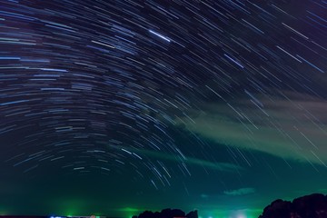 星・雷・島・夜・風景