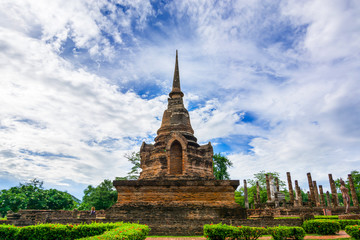 Wat Sa Si temple ruin in Sukhothai Historical Park, Thailand