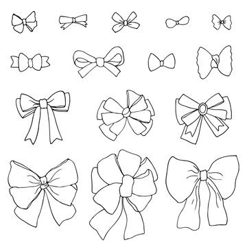 Doodle set of bows