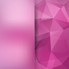 Obraz premium Abstract geometric style pink background. Pink business background Blur background with glass. Vector illustration