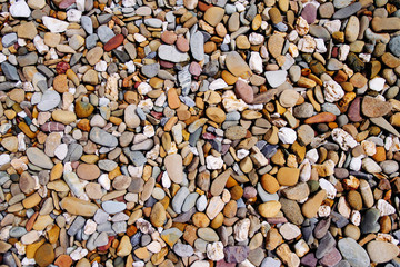 Brown pebbles stone background