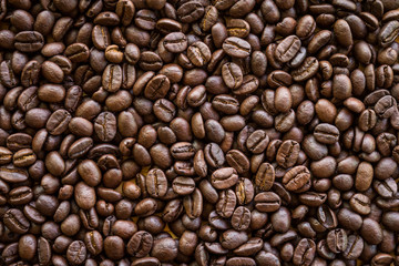 Fototapeta premium Roasted coffee beans background