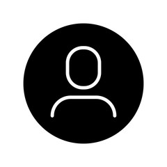 User Icon in trendy flat style isolated on grey background. User symbol