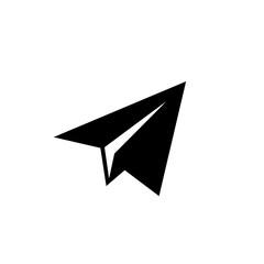 Paper plane icon. vector illustration on white background