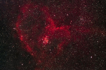 The Heart Nebula IC 1805 in the constellation Cassiopeia as seen from Stockach in Germany.