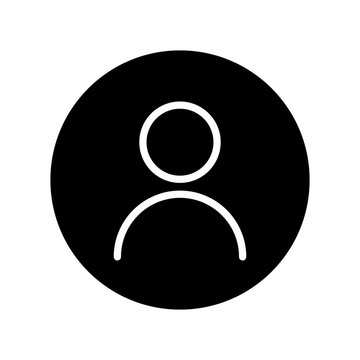 User Icon in trendy flat style isolated on grey background. User symbol