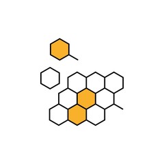 DNA honeycomb vector illustrative icon illustration