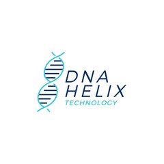 DNA helix strand vector logo element illustration