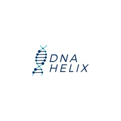 DNA helix strand vector logo element illustration