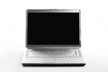 Fototapeta premium close up. stylish notebook with blank screen .photo with copy space