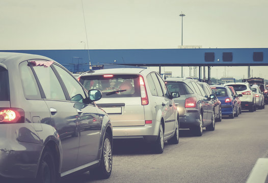 Jammed vehicles in the highway