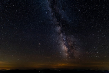 A clear view of the Milky Way from the dark skies of Spruce Knob in West Virginia