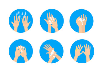 Hands washing instruction