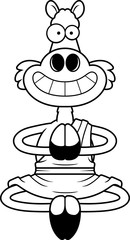 Smiling Cartoon Llama Monk