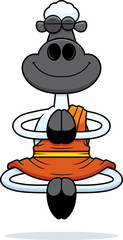 Meditating Cartoon Sheep Monk