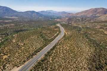 Lonely Road in Mojave Desert of California