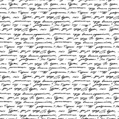 Handwriting background seamless pattern grunge letters words