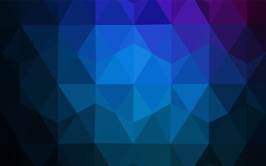 Dark Pink, Blue vector gradient triangles texture.