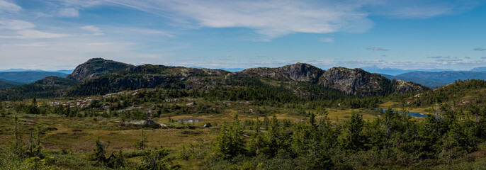 Norwegian panorama mountains landscape