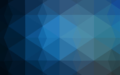 Fototapeta premium Dark BLUE vector texture with gradient triangles.