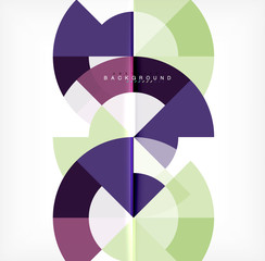 Minimal circle abstract background design, multicolored template for business or technology presentation or web brochure cover layout, wallpaper