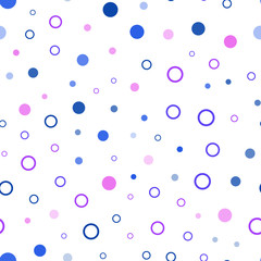 Light Pink, Blue vector seamless backdrop with dots.
