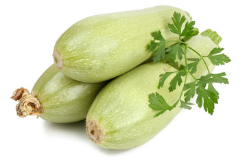 Zucchini isolated on white background.]