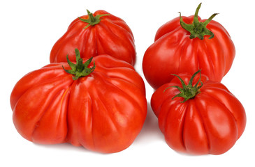 Tomatoes isolated on white