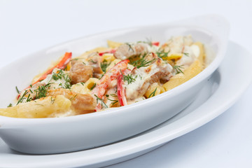 roasted vegetables with meat