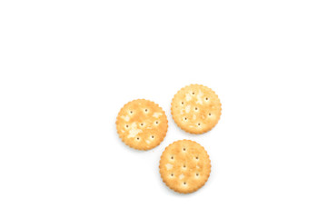 Round cookie on isolated white background